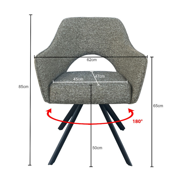 Livingfurn eetkamerstoel helen turtle - set van 2 3040561 large
