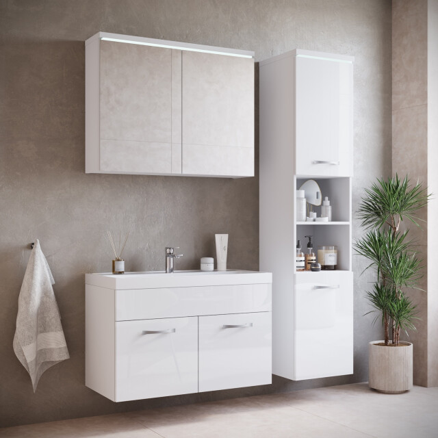 Badplaats Badkamermeubel set paso 01 80 x 40 cm hoogglans badmeubel met 3181376 large