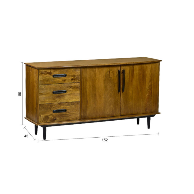 Livingfurn dressoir elias 152cm mangohout 2061615 large