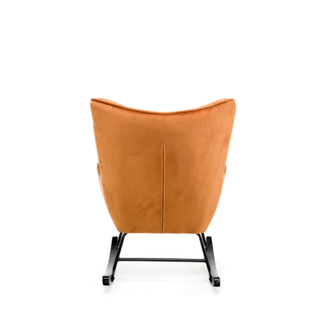 Aemely ® schommelstoel 'steerne' velvet, zwart hout 3064041 large