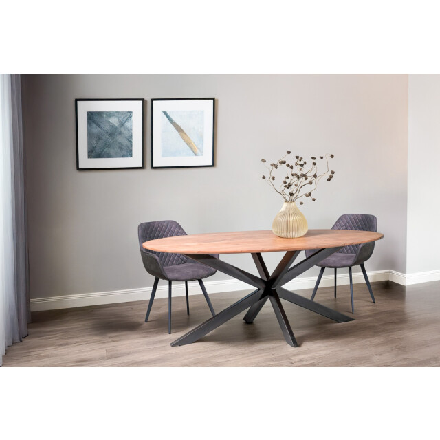 Livingfurn ovale eetkamertafel acasia hout 210 cm - 2058954 large