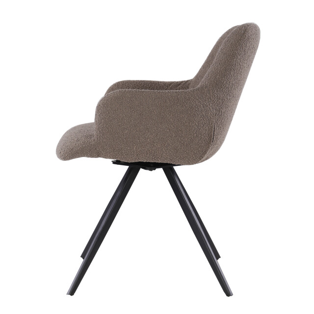Livingfurn eetkamerstoel doreen boucle brown 2 stuks 2658023 large