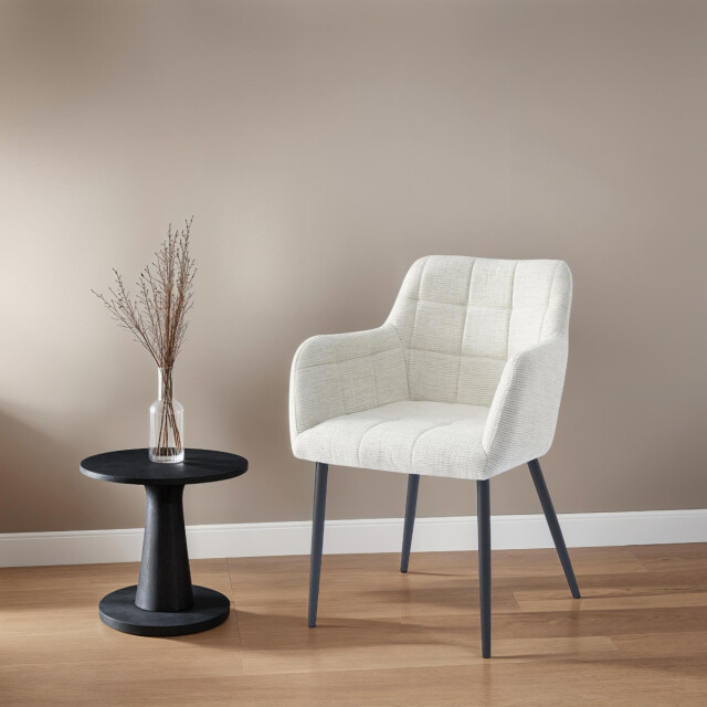 Livingfurn eetkamerstoel bronco sand stof set van 2 2926164 large