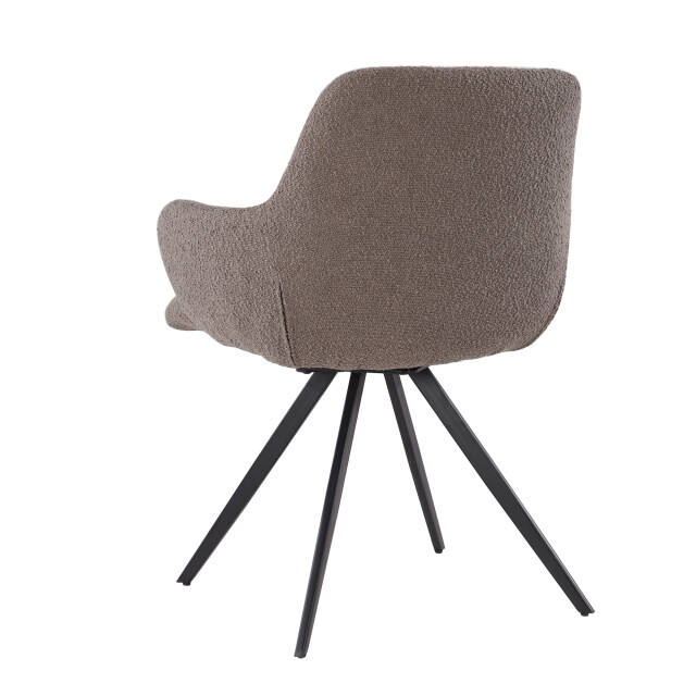 Livingfurn eetkamerstoel doreen boucle brown 2 stuks 2658023 large
