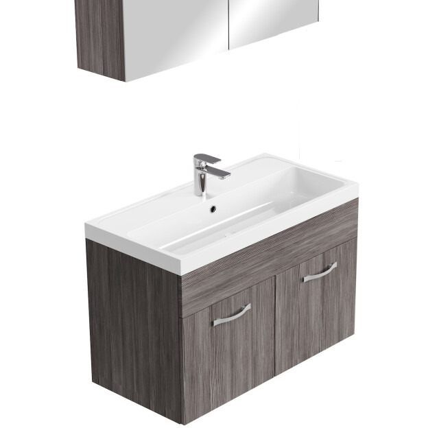 Badplaats Badkamermeubel set paso 02 80 x 40 cm grijs badmeubel met 3181373 large