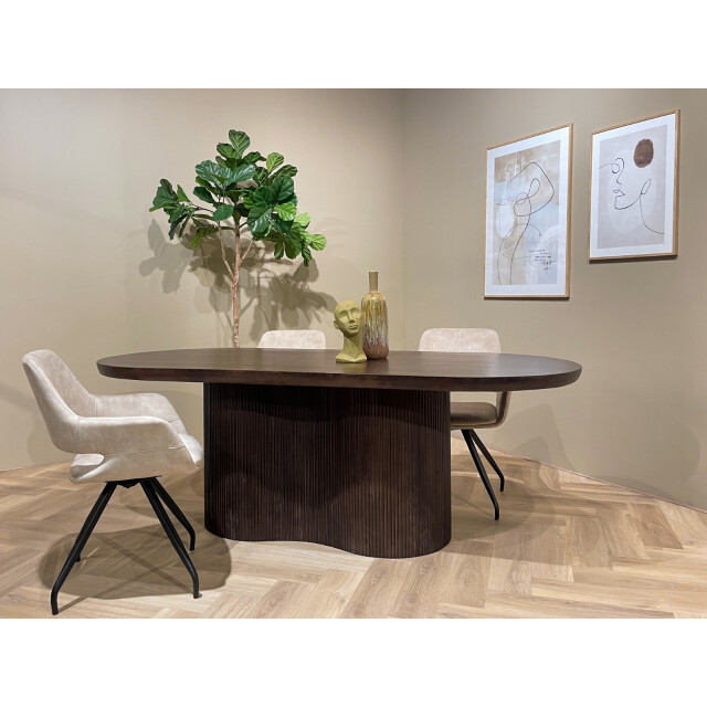 Livingfurn eetkamertafel sevilla brown 220cm mangohout 2834861 large