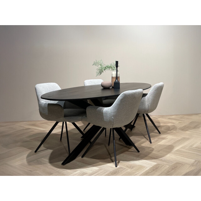 Livingfurn eetkamertafel oslo ovaal - acasia hout 240cm 2059113 large