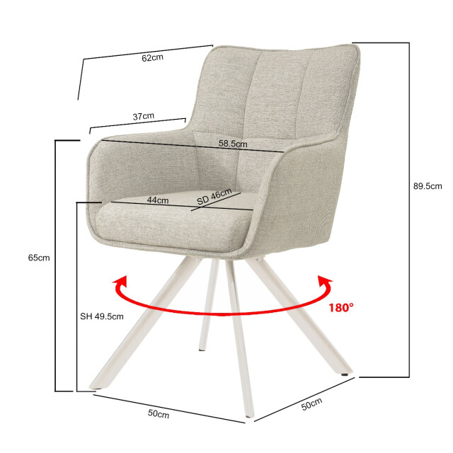 Livingfurn eetkamerstoel tori sand naturel set van 2 3040559 large