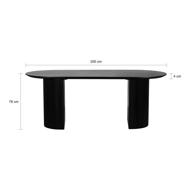 Lewis & Loft Eettafel lynn ovaal fsc® mangohout 200x90cm - 3241852 large
