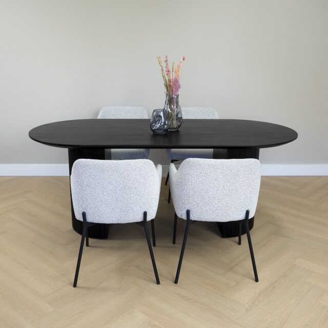 Lewis & Loft Eettafel lynn ovaal fsc® mangohout 200x90cm - 3241852 large