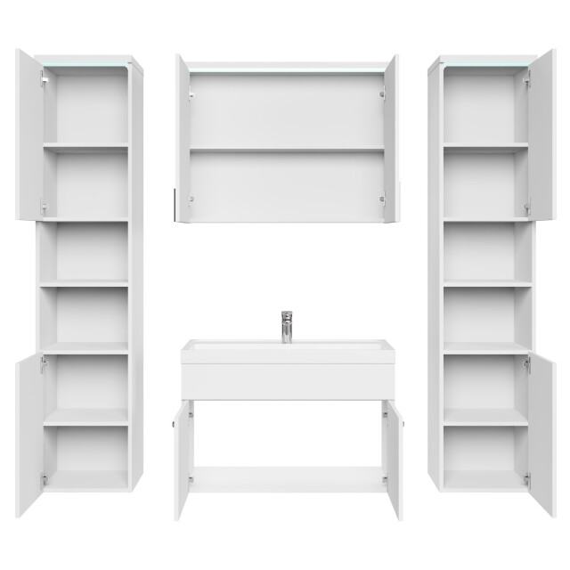 Badplaats Badkamermeubel set paso xl 80 x 40 cm hoogglans badmeubel met 3198692 large