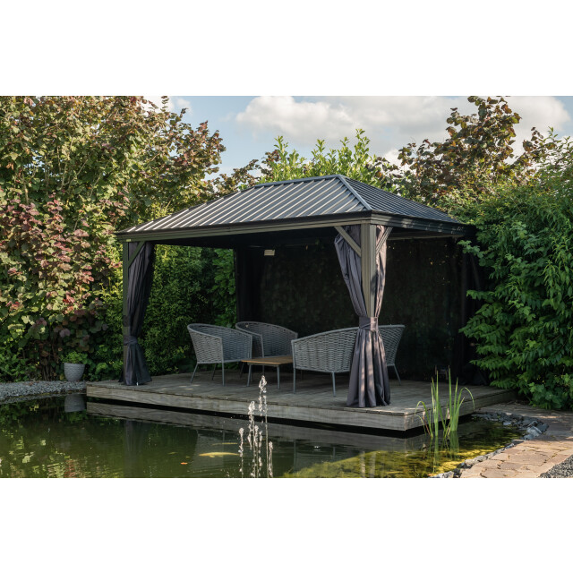 Sojag Aluminium paviljoen marsala 1014 met klamboe 298x423x278 cm - 3241967 large