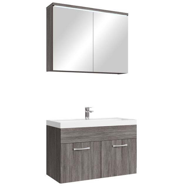 Badplaats Badkamermeubel set paso 02 80 x 40 cm grijs badmeubel met 3181373 large