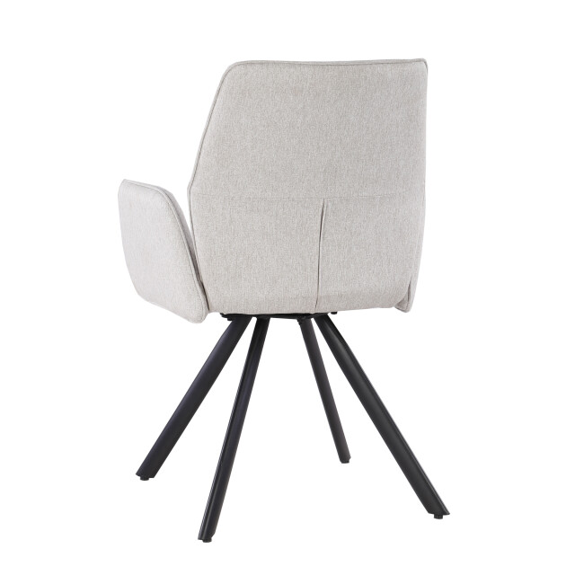 Livingfurn eetkamerstoel diana stof / gecoat staal - 1 stuk 2658020 large