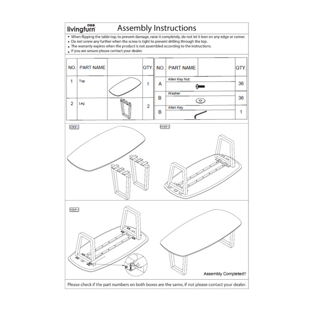 Livingfurn eetkamertafel cortez - mangohout 270 cm 3040557 large