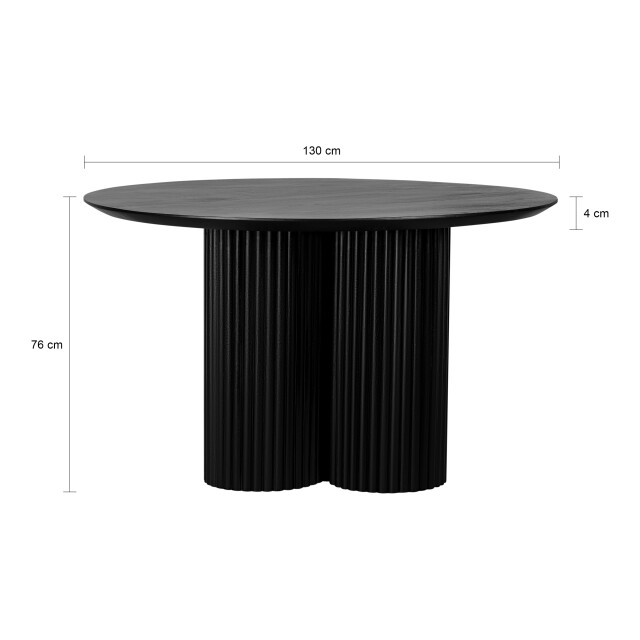 Lewis & Loft Eettafel lane rond ⌀130 fsc®- mangohout - 3241851 large