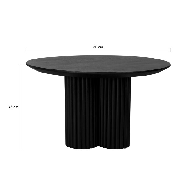 Lewis & Loft Salontafel lane rond ⌀80 fsc®- mangohout - 3241850 large