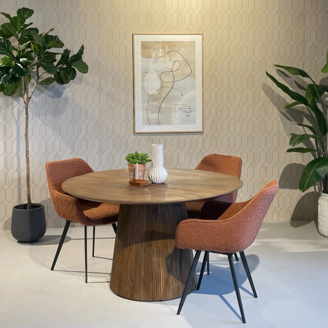 Livingfurn eetkamertafel salvator 130cm mangohout 2630740 large