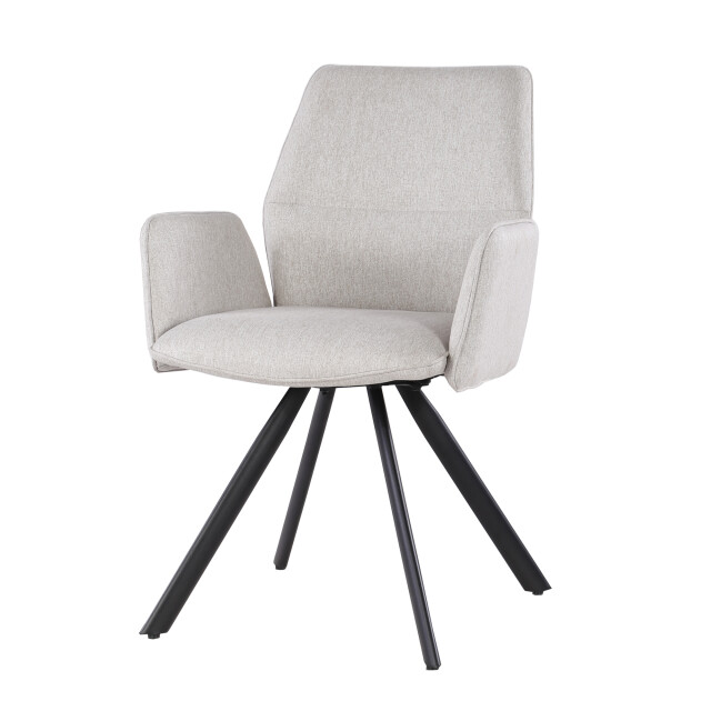 Livingfurn eetkamerstoel diana stof / gecoat staal - 1 stuk 2658020 large