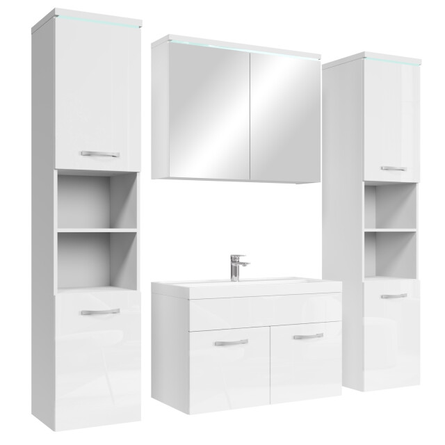 Badplaats Badkamermeubel set paso xl 80 x 40 cm hoogglans badmeubel met 3198692 large