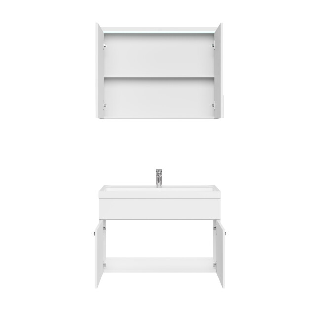 Badplaats Badkamermeubel set paso 02 80 x 40 cm hoogglans badmeubel met 3181371 large