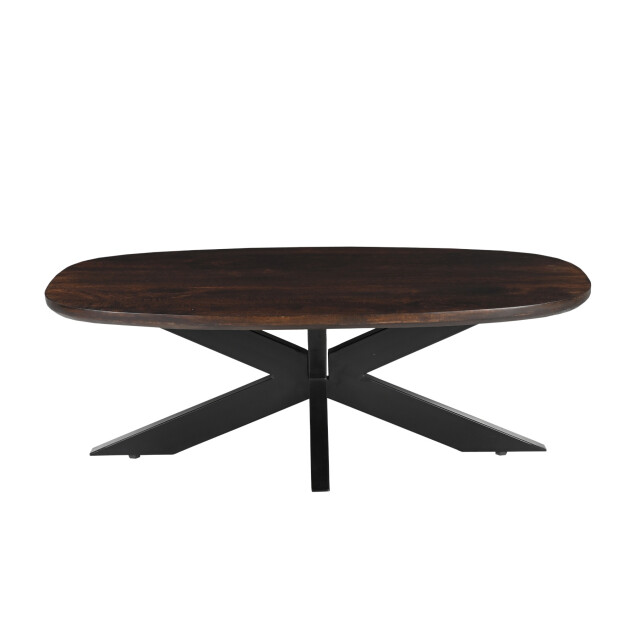 Livingfurn salontafel jesper brown 120cm mangohout / gecoat staal 2834856 large