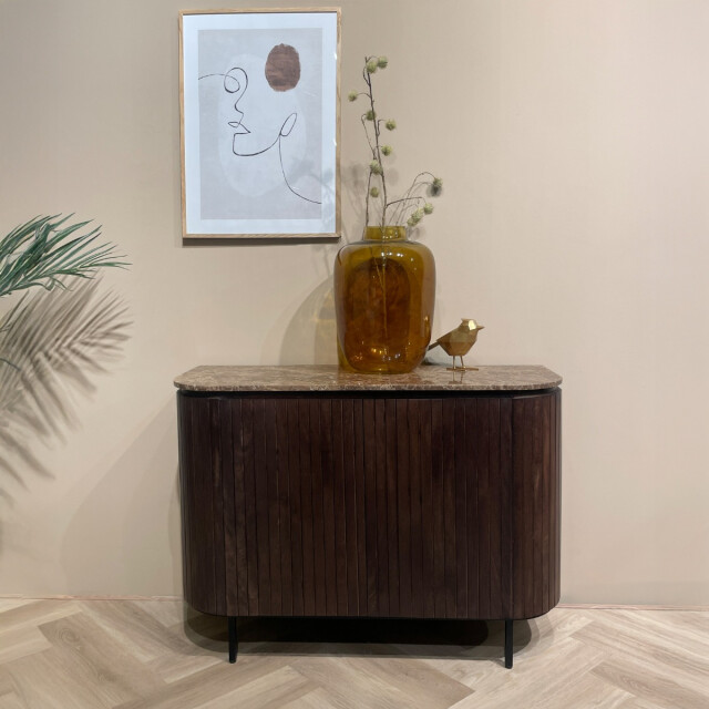 Livingfurn dressoir nora emperador 115cm mangohout / gecoat staal 2834857 large