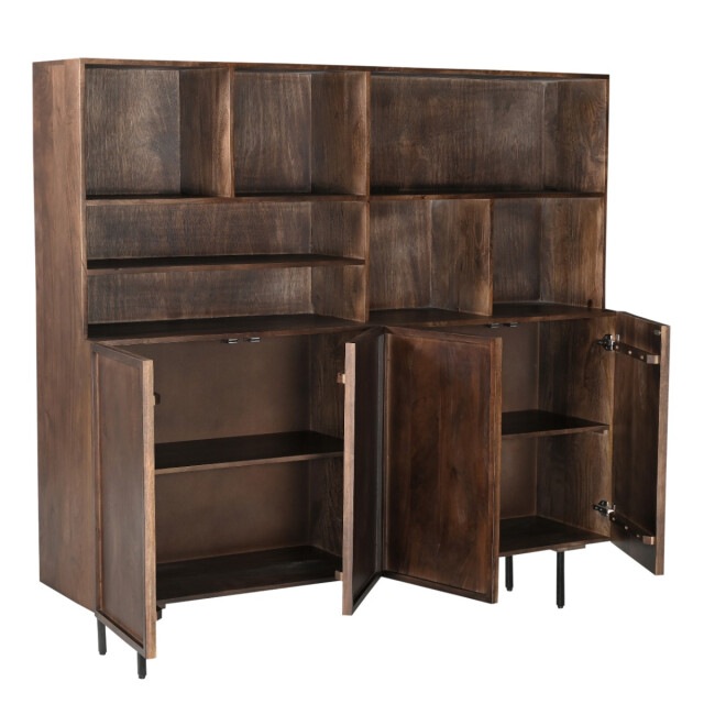 Livingfurn kabinetkast elan 180cm mangohout / gecoat staal 2926179 large