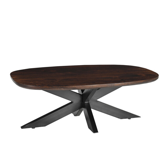 Livingfurn salontafel jesper brown 120cm mangohout / gecoat staal 2834856 large
