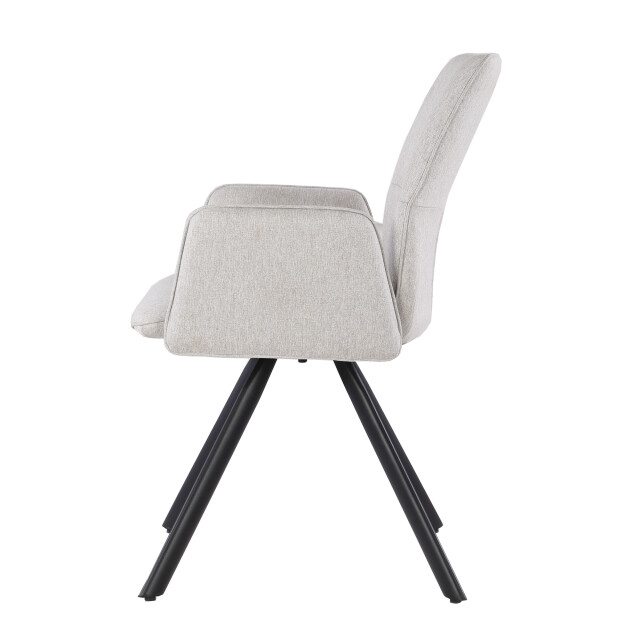 Livingfurn eetkamerstoel diana stof / gecoat staal - 1 stuk 2658020 large