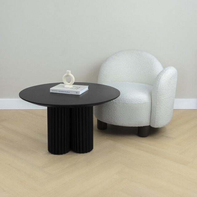 Lewis & Loft Salontafel lane rond ⌀80 fsc®- mangohout - 3241850 large