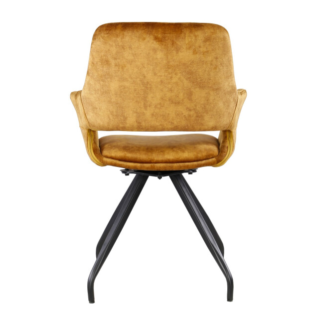 Livingfurn eetkamerstoel capp oker stof 61x61x83,5 2 stuks 2059330 large