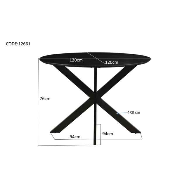 Livingfurn ronde eetkamertafel oslo acasia hout 120 cm 2059209 large