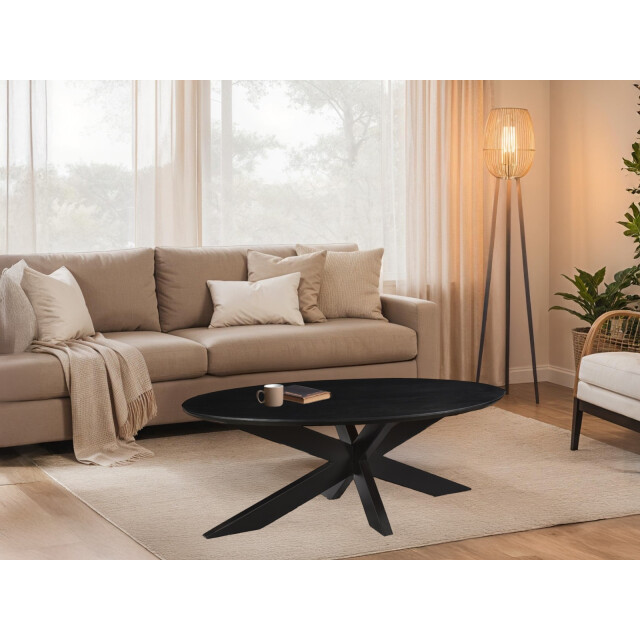 Livingfurn salontafel oslo ovaal -70x130x40 acaciahout 2059269 large
