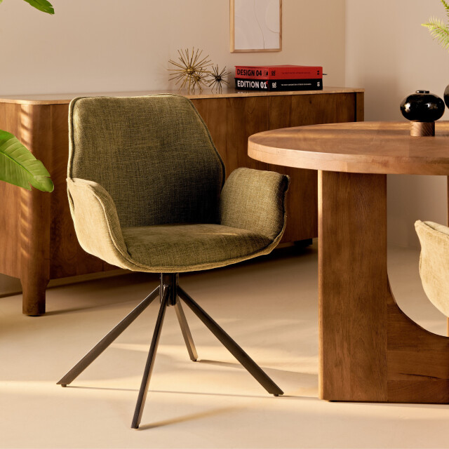 Multifurn 2x eetkamerstoel lenny stof mos 3244136 large