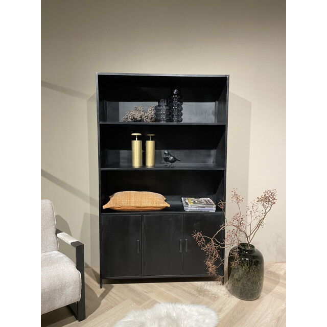 Livingfurn kabinetkast kala 40x120x200 mangohout en gecoat staal 2059170 large