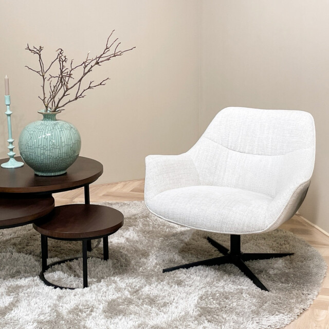 Livingfurn fauteuils daphne greige licht stof 2834837 large
