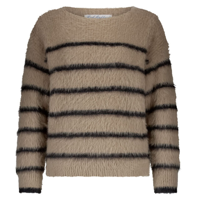 Red Button Fuzzy trui latte Fuzzy Trui Latte large