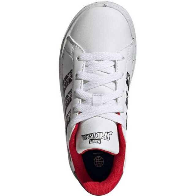 Adidas Kinderen/kinderen grand court spider-man synthetisch leren trainers UTPP5042_white large