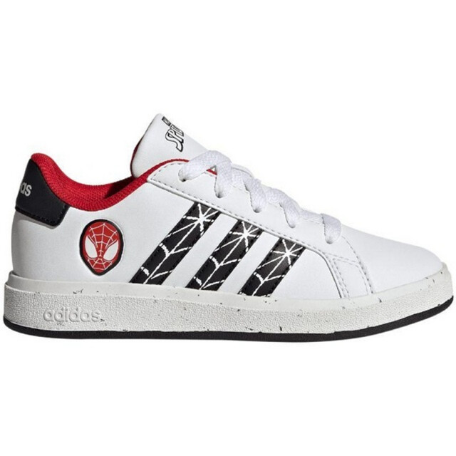 Adidas Kinderen/kinderen grand court spider-man synthetisch leren trainers UTPP5042_white large