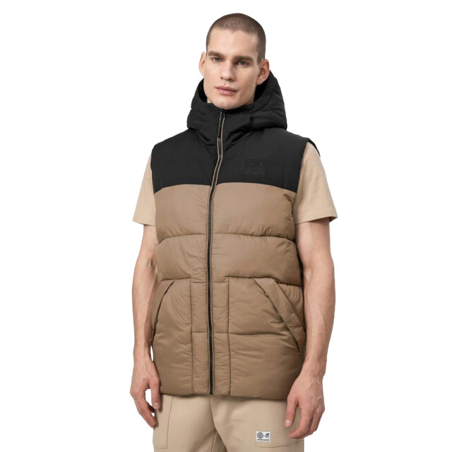 4F Heren h4z22 kleurblok gewatteerde bodywarmer UTPP5282_blackgolden large