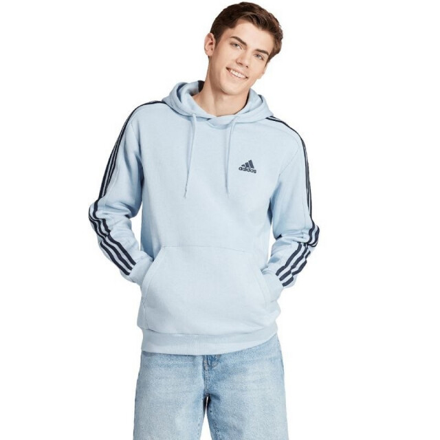 Adidas Heren essentials 3 stripes fleece hoodie UTPP3675_blue large