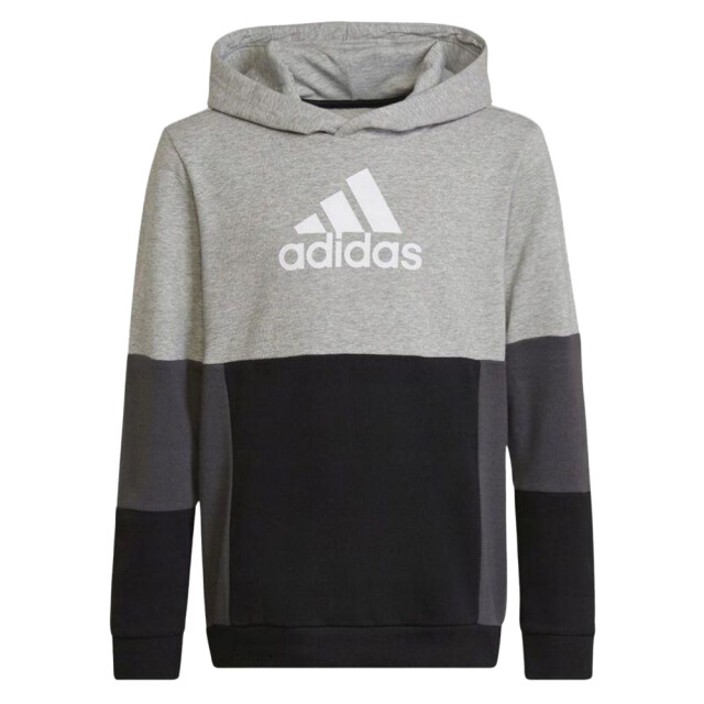 Adidas Childrens/kids kleurblok hoodie UTPP2744_blacksilvergrey large