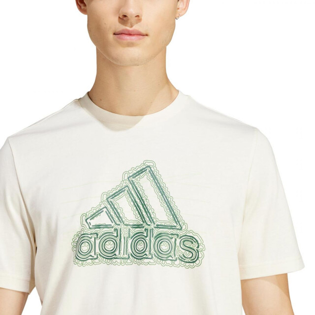 Adidas Heren groeibadge grafisch t-shirt UTPP3365_beige large