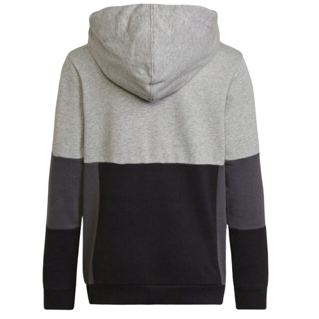 Adidas Childrens/kids kleurblok hoodie UTPP2744_blacksilvergrey large