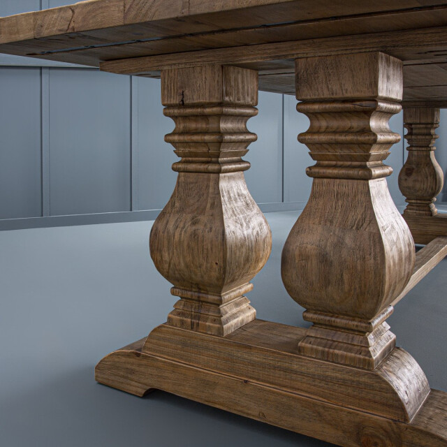 Signature Table à manger en pin massif pieds vieux bois l280 cm 3240928 large