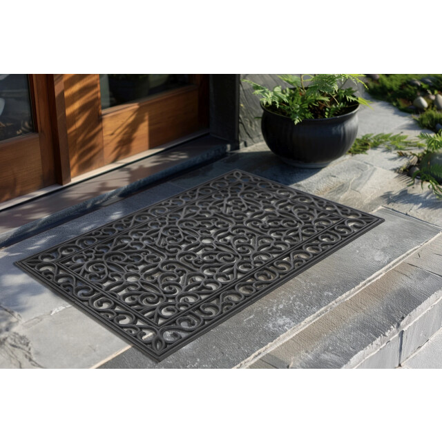 Muratap Lagos rubber deurmat buitenmat – slijtvast & 100% rubber- 45x75 cm 3241498 large