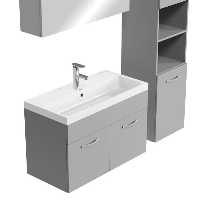 Badplaats Badkamermeubel set paso 80 x 40 cm mat badmeubel met 3242540 large