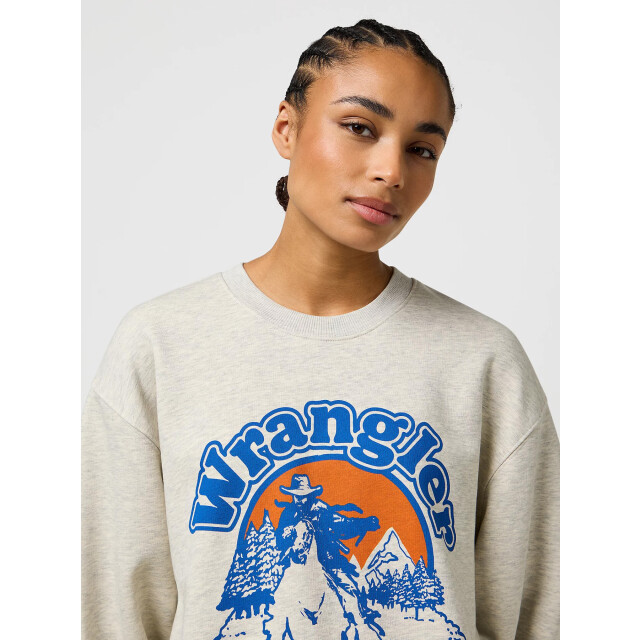 Wrangler Oversized sweat oat mele 112370770 large