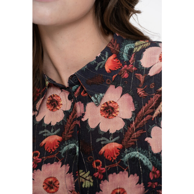 Geisha 53610-20 625 blouse print flowers blue/pink 53610-20 625 large